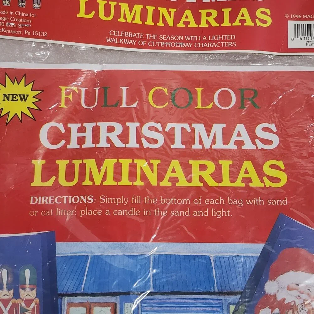 Full Color‎ Christmas Luminarias 6 Bags Vintage 1996 Magic Creations New